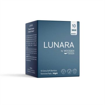 Wooden Spoon Lunara WS Дамски превръзки бамбукови нощни х 10 бр