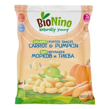 BioNino Био снакс с морков и тиква 7М+ 15 г