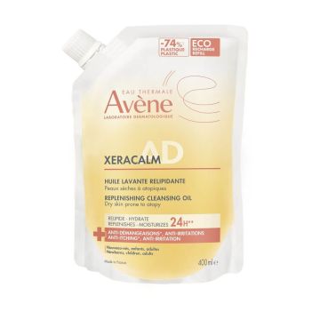 Avene XeraCalm A.D Релипидиращото измиващо олио за кърмачета, деца и възрастни 400 мл Пълнител
