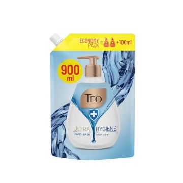 Teo Rich Milk Ultra Hygiene Течен антибактериален сапун - пълнител 900 мл