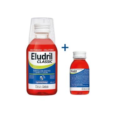 Eludril Classic Вода за уста 200 мл + Елудрил Класик Вода за уста 90 мл Комплект 