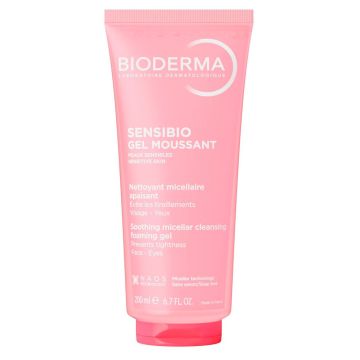 Bioderma Sensibio Нежен измиващ гел за чувствителна кожа 200 мл Туба