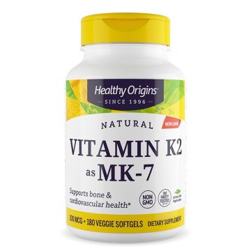 Healthy Origins Витамин K2 - менахинон MK-7 100 мкг х 180 капсули