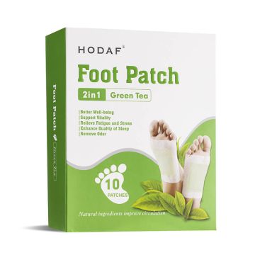 HODAF Foot Patch 2in1 Green Tea Детокс пластири за стъпала с екстракт от Зелен чай х 10 бр