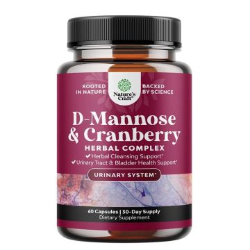 Nature’s Craft  D-маноза 500 мг + червена боровинка 100 мг х 60 капсули