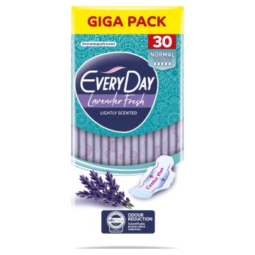 EveryDay Lavender Fresh Normal Ultra Plus Дамски превръзки с крилца х 30 бр