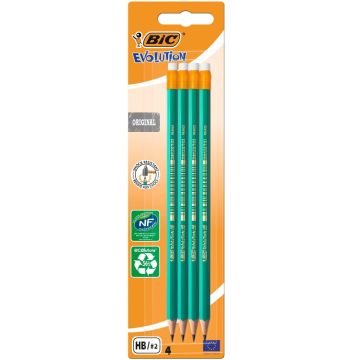 BIC Молив с гума Evolution HB х 4 бр.