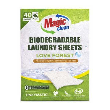 Magic Clean Препарат за пране – листчета Love Forest биоразградим до 40 пранета