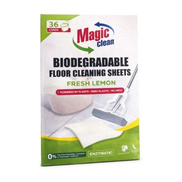 Magic Clean Препарат за под – листчета Fresh Lemon биоразградим до 36 почиствания