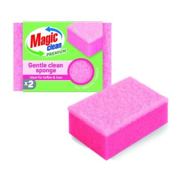 Magic clean Premium Гъба за почистване на деликатни повърхности х 2 бр Комплект