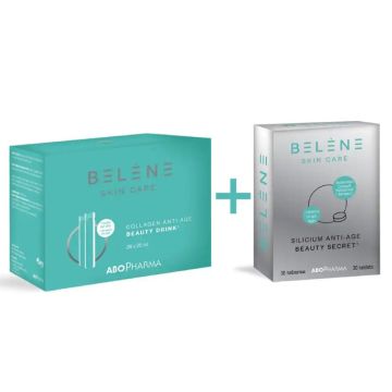 AboPharma Belene Anti-Age Collagen Комплексна формула за красота с колаген 25 мл х 28 флакона +  Skin Care - грижа за красива и здрава кожа х 30 таблетки