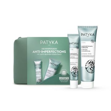 Patyka Pure Почистващ гел за лице 150 мл + Patyka Pure Матиращ флуид против несъвършенства 40 мл Комплект