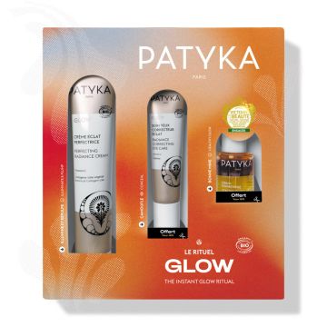 Patyka Glow Усъвършенстващ тониран крем за лице - светъл нюанс 40 мл + Patyka Glow Околоочен крем-коректор 12 мл + Patyka Glow Серум за сияйна кожа 7 мл Комплект