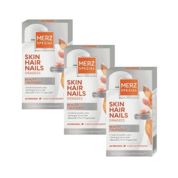 Merz Special Дражета за красиви коса, кожа и нокти х 60 дражета х 3 бр. Комплект