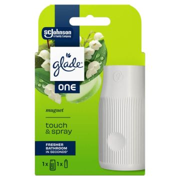 Glade One Touch & Spray Ароматизатор за баня Muguet 10 мл