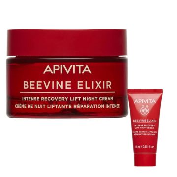 Apivita Beevine Elixir Обновяващ нощен крем 50 мл + Обновяващ нощен крем 15 мл Комплект