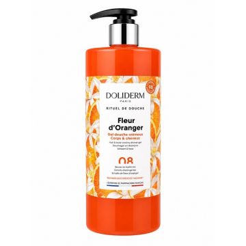 Doliderm Fleur D`Oranger 08  Душ Гел 2в1 с масло от ший и портокал 1 л