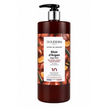 Doliderm Elixir D`Argan 10 Душ Гел 2в1 с масло от ший и арган 1 л
