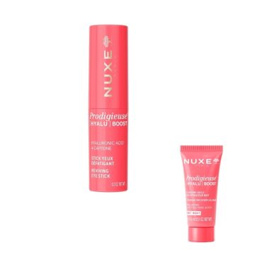 Nuxe Prodigieuse Hyalu Boost Озаряващ оклоочен стик 8,5 г + Олио-балсам за нощна грижа 15 мл Комплект