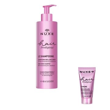 Nuxe Hair Prodigieux Шампоан за интензивен блясък 400 мл + Интензивна възстановяваща маска за коса 30 мл Комплект