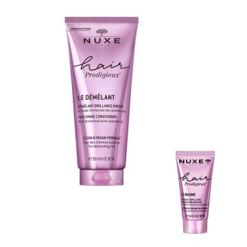 Nuxe Hair Prodigieux Балсам за интензивен блясък 200 мл + Интензивна възстановяваща маска за коса 30 мл Комплект