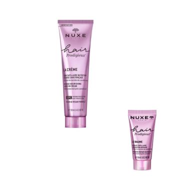 Nuxe Hair Prodigieux Подхранващ крем за коса след измиване без отмиване 100 мл + Интензивна възстановяваща маска за коса 30 мл Комплект