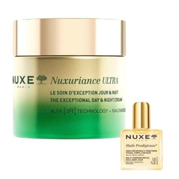Nuxe Nuxuriance Ultra Изключителен крем за дневна и нощна грижа 75 мл + Nuxe Huile Prodigieuse Мултифункционално сухо олио 10 мл Комплект