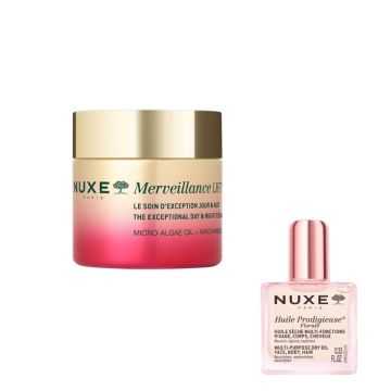 Nuxe Merveillance Lift Exeptional Дневен и нощен крем 75 мл + Nuxe Huile Prodigieuse Florale Мултифункционално флорално сухо олио 10 мл Комплект