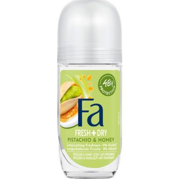 Fa Fresh + Dry Pistachio & Honey Дезодорант рол-он против изпотяване за жени Шамфъстък и мед 50 мл