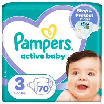 Пелени Pampers Active Baby Размер 3 х 70 бр