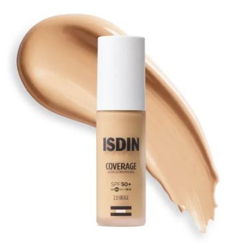 ISDIN Coverage Флуиден фон дьо тен SPF50+, Цвят 2.0 Beige 30 г 