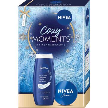 Nivea Cream Care Подхранващ душ-крем за тяло 250 мл + Универсален хидратиращ крем 75 мл Комплект