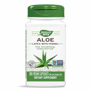 Nature's Way Aloe with Fennel Алое с копър за здрав стомашно-чревен тракт и имунна система 140 мг х100 капсули
