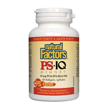 Natural Factors PS-IQ Memory При смущения на паметта и работа под висок стрес 498 мг х 60 софтгел капсули 