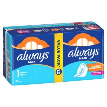 Always Maxi Duo Normal Дамски превръзки Размер 1 х 22 бр.