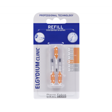 Elgydium Clinic Refills допълнителни интердентални четки тесни пространства оранжеви 2.7-3.5 мм