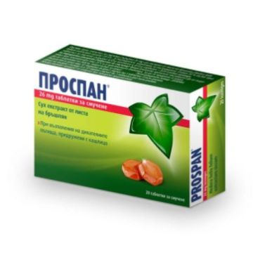 Проспан при кашлица 26 мг 20 таблетки за смучене Engelhard Arzneimittel