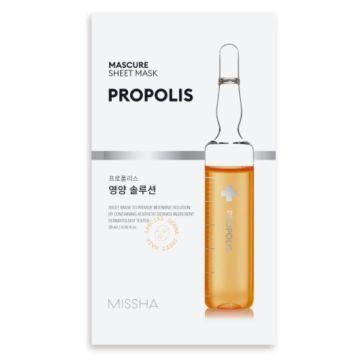 Missha Mascure Nutrition Solution Подхранваща шийт маска за лице с прополис 1 бр