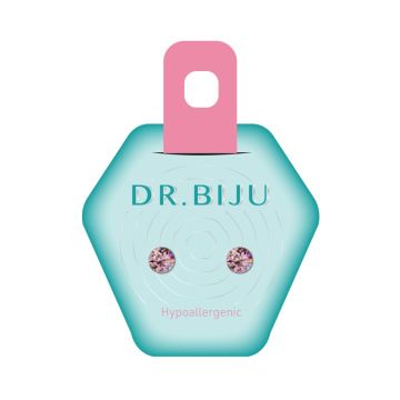 Dr. Biju Hypoallergenic LIGHT ROSE Хипоалергенни обеци с розови кристали DXI53C223