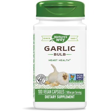 Nature's Way Garlic Bulb Луковица от чесън за здраво сърце и силен имунитет 580 мг х100 V капсули