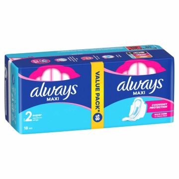 Always Maxi Duo Normal Дамски превръзки Размер 2 х 18 бр.