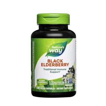 Nature's Way Black Elderberry Черен бъз за подкрепа на имунната система х 100 капсули