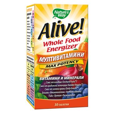 Nature's Way Alive Max Potency Алайв мултивитамини максимален ефект х30 таблетки