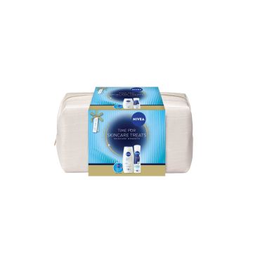 Nivea Facial Подхранващ дневен крем с аминокиселини 100 мл + Creme Soft Нежен душ-крем за тяло 250 мл + Derma Control Defend Део спрей против изпотяване за жени 150 мл + Несесер Комплект