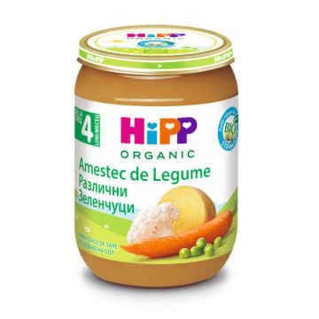 Hipp Био пюре различни зеленчуци 4М+ 190 г