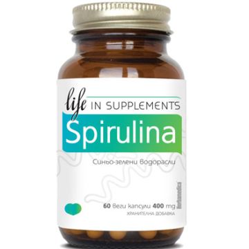 Herbamedica Spirulina Спирулина за имунната и сърдечно–съдовата система 400 мг х 60 капсули