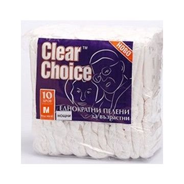 Clear Choice Нощни пелени за възрастни M 10 бр