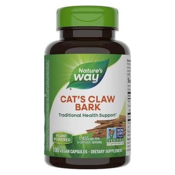 Nature's Way Cat's Claw Bark Кора от Котешки нокът за здрава имунна система 1455 мг х 100 капсули