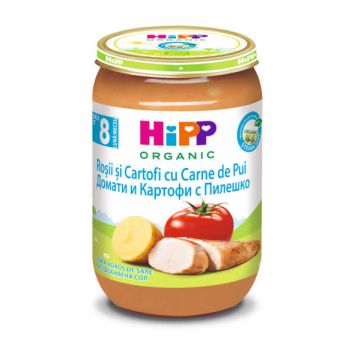 Hipp Био пюре пиле с картофи и домати 8М+ 220 г