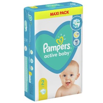 Пелени Pampers Active Baby Размер 2 S Mini 72 бр Procter & Gamble